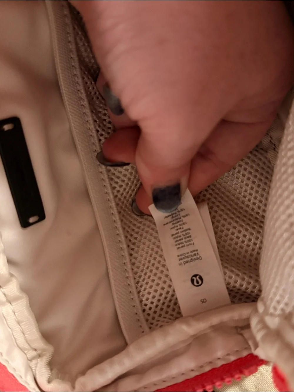 lululemon athletica Cream and Coral Crossbody Belt Bag